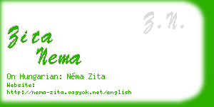 zita nema business card